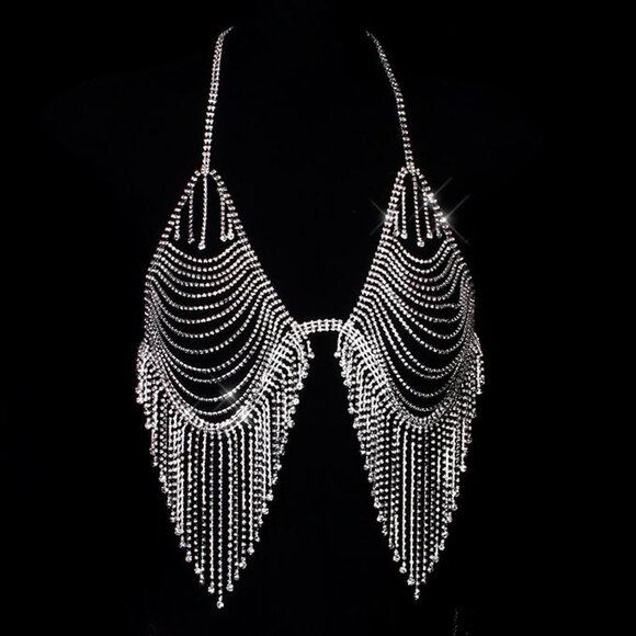 NEW Sparkling Bling Swarovski Crystal Rhinestone Halter Top + FREE Gift! - Picture 5 of 5